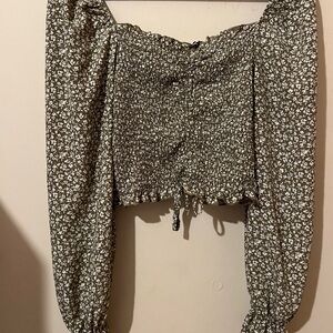 Floral Smocked Off-Shoulder Top